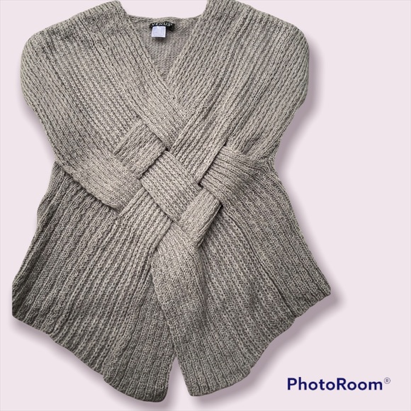 VENUS CROSSED FRONT PATTERN SIZE MEDIUM IN GRAY. SLEEVELESS VEST. - Picture 8 of 12